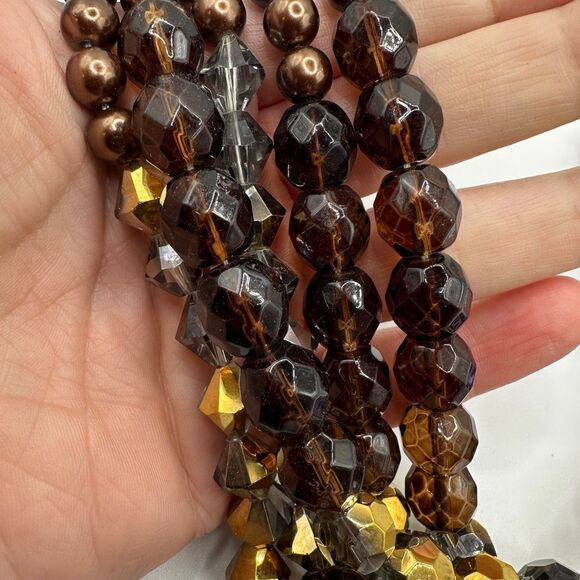 WITH TAG Sequin multi-strand beaded necklace with pearls! - Picture 14 of 16